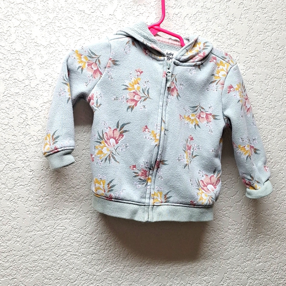 Green jacket with flower 12 months.